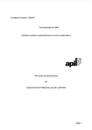 Articles of association