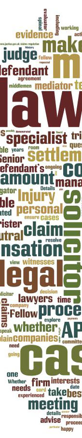 The legal process word cloud