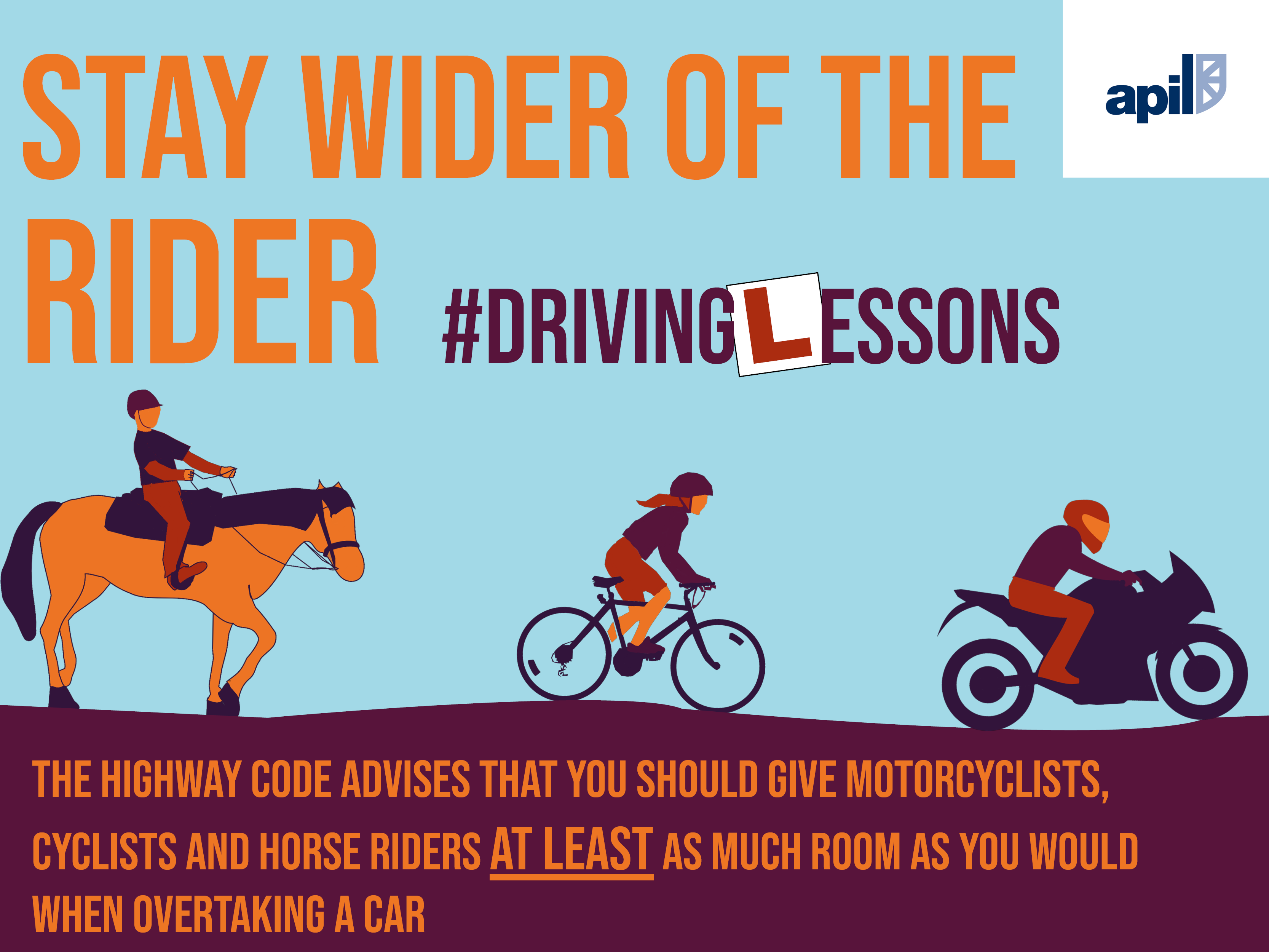 Stay wider of the rider